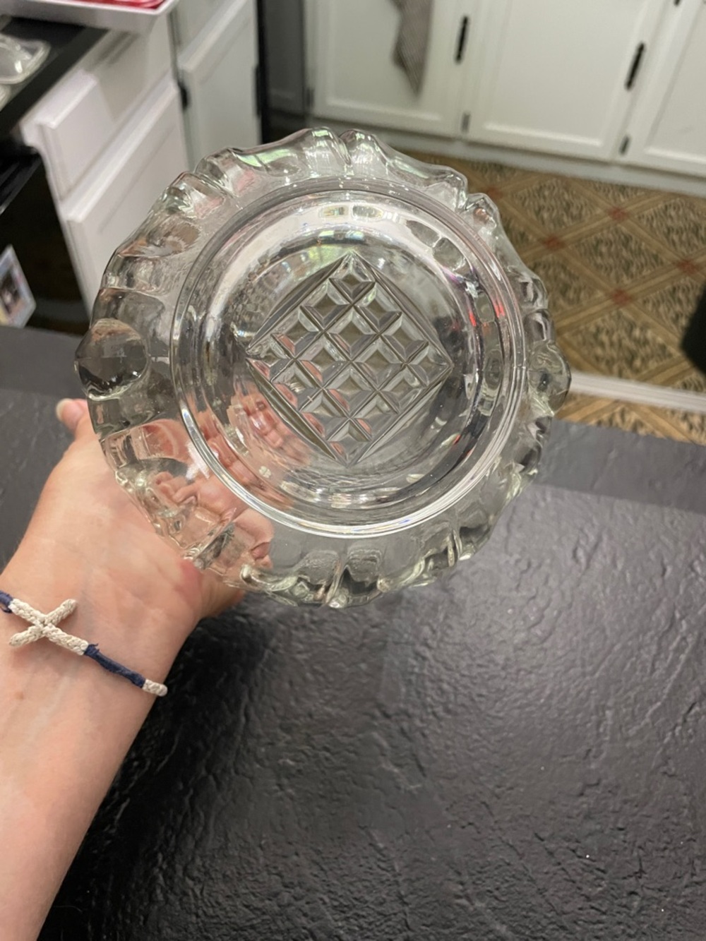 Vintage Ice BucketCut Glass Crystal Basket Pair with Silver-Tone Handles -Clear - Picture 11 of 12